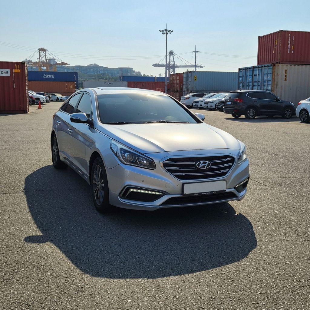 Hyundai Sonata at import yard