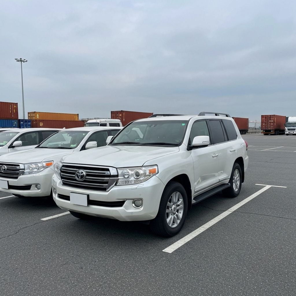 Toyota Land Cruiser at import port